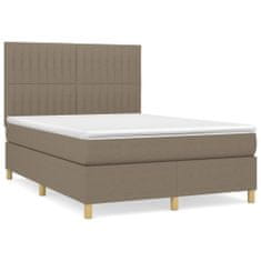 Petromila vidaXL Boxspring posteľ s matracom sivohnedý 140x190 cm látka