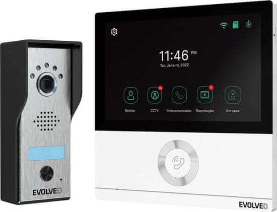 Evolveo DoorPhone AHD7, Sada domácího WiFi videotelefonu s ovládáním brány nebo dveří, bílý monitor