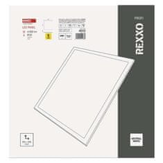 EMOS LED panel REXXO backlit 60×60, štvorcový vstavaný biely, 36W neutr.b. UGR