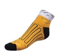 Ponožky nízke Pivo 14 - 39-42 - žltá,čierna,biela