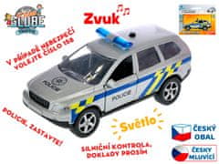 Difuzed Auto polícia CZ 11 cm kov na spätný chod na batérie česky hovoriaci so svetlom