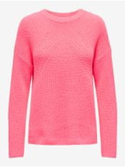 ONLY Ružový dámsky basic sveter ONLY Bella XS