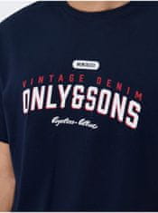 ONLY&SONS Tmavomodré pánske tričko ONLY & SONS Lenny Life M