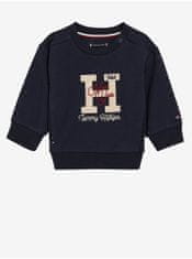 Tommy Hilfiger Tmavomodrá dievčenská mikina Tommy Hilfiger 80