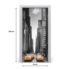 tulup.sk Fototapeta samolepiace dvere taxi New York 95x205 cm