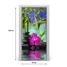 tulup.sk Fototapeta samolepiace Orchidea a bambus 95x205 cm