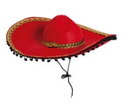 Guirca Sombrero klobúk červený filc