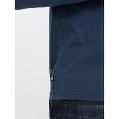 OMBRE Pánske tričko s dlhým rukávom a potlačou V2 OM-LSPT-0117 modré MDN124241 L