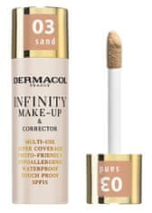 Dermacol Vysoko krycí make-up a korektor Infinity (Multi-Use Super Coverage Waterproof Touch) 20 g (Odtieň 03 Sand)