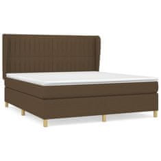 Petromila vidaXL Boxspring posteľ s matracom tmavohnedá 180x200 cm látka