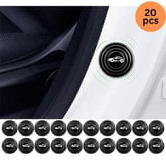 JOIRIDE® Silikónové samolepiace ochranné vankúšiky na ochranu laku auta (čierna farba, 20 ks) | SLAMCALM