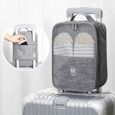 VIVVA® Praktická a prenosná cestovná taška na topánky (sivá farba, 30 x 20 x 13 cm) | SHOEPACK