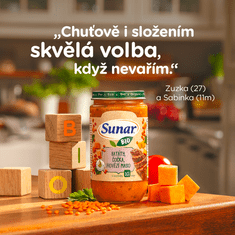 Sunar BIO príkrm špagety, bolonská omáčka, hovädzie mäso 12 m+, 6 x 235g