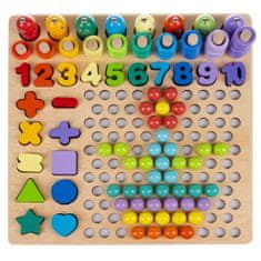 MG Wooden Montessori drevené puzzle, mix