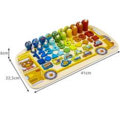 MG Wooden Montessori drevené puzzle, autobus