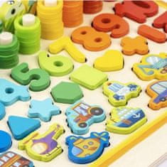 MG Wooden Montessori drevené puzzle, autobus