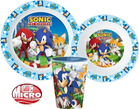 Stor Sada riadu Sonic the Hedgehog, mikro plastová sada s pohárom 260 ml