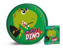 EUROSWAN Zelené nástenné hodiny Dinosaur 25 cm