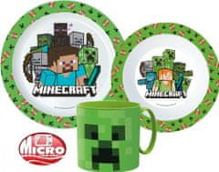 Stor Minecraft Dinnerware, mikro plastový set s hrnčekom 265 ml