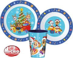 Stor Vianočný vianočný riad Paw Patrol, mikro plastový set, s pohárom 260 ml