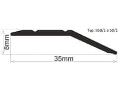 Vyrovnávacia lišta (profil) Bronz Lišta 900x42 mm