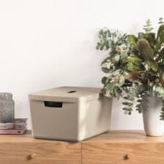 IDEA HOME Organizačné boxy 28L, farba NEUTRÁLNA SADA 8ks