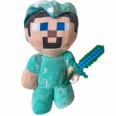 Plush Plyšová hračka Minecraft Steve diamantový 21cm