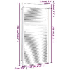 Vidaxl Predokenná roleta, hliník 110x220 cm, antracitová