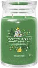 Yankee Candle Vonná sviečka Signature in glass large Shimmering Christmas Tree 567g