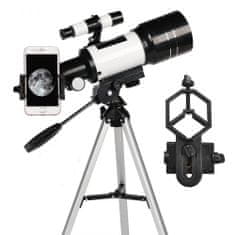 Timeless Tools Hvezdársky ďalekohľad s adaptérom pre mobilný telefón a so stojanom na hobby využitie