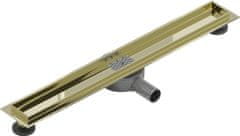 Mexen Flat 360 slim podlahový žľab otočný 70, zlatý (1540070)
