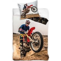 Carbotex Bavlnené posteľné obliečky Motocross