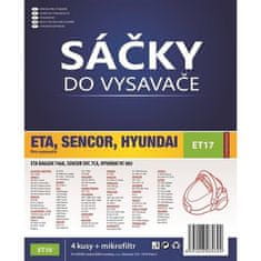 KOMA Sáčky do vysavače ET17S - Sáčky do vysavače ETA Baggin 7468 textilní, 5ks