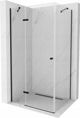 Mexen Roma, sprchovací kút 100 (dvere) x 90 (stena) cm, 6mm číre sklo, čierny profil, 854-100-090-70-00