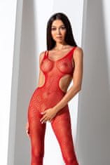 Passion Passion Bodystocking (BS085), červené šaty sieťované