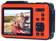 Rollei Sportsline 64 Selfie/ 64 MPix/ 16x zoom/ 2,8" LCD+ 2"LCD/ 4K video/ Vodeodolný 5m/ Oranžový