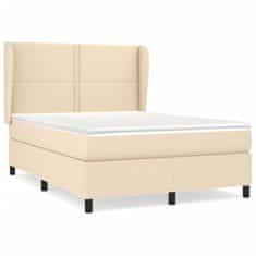 Petromila vidaXL Boxspring posteľ s matracom krémový 140x190 cm látka