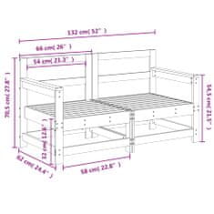Vidaxl Záhradné rohové pohovky 2 ks masívny douglas