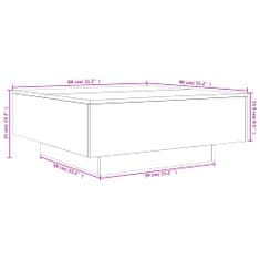 Vidaxl Konferenčný stolík biely 80x80x31cm drevotrieska