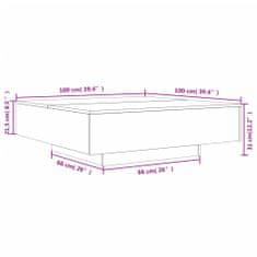 Petromila vidaXL Konferenčný stolík betónovo sivý 100x100x31 cm kompozitné drevo