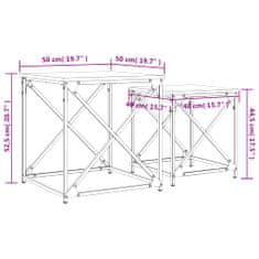 Vidaxl Zasúvacie konferenčné stolíky 2 ks dub sonoma kompozitné drevo