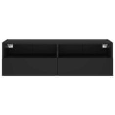 Vidaxl TV nástenná skrinka čierna 100x30x30 cm kompozitné drevo
