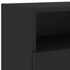 Vidaxl TV nástenná skrinka čierna 100x30x30 cm kompozitné drevo