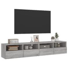 Vidaxl TV nástenné skrinky 2ks sivé sonoma 80x30x30cm kompozitné drevo