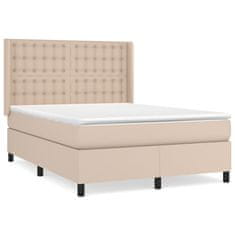 Petromila vidaXL Boxspring posteľ s matracom kapučínová 140x190 cm umelá koža