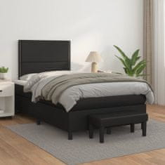 Petromila vidaXL Boxspring posteľ s matracom čierna 120x190 cm umelá koža