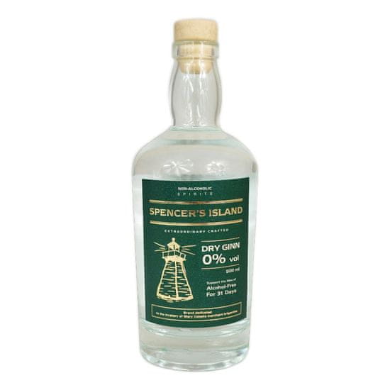 Spencer’s Island DRY GINN 0% Premium 0,50L - Nealkoholický destilát 0,0% alk.