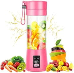 Popron.cz Přenosný USB smoothie maker - růžová