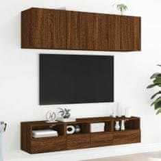 Vidaxl TV nástenné skrinky 2 ks hnedý dub 40x30x30 cm kompozitné drevo