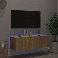 Vidaxl TV nástenná skrinka s LED svetlami dub sonoma 100x35x31 cm